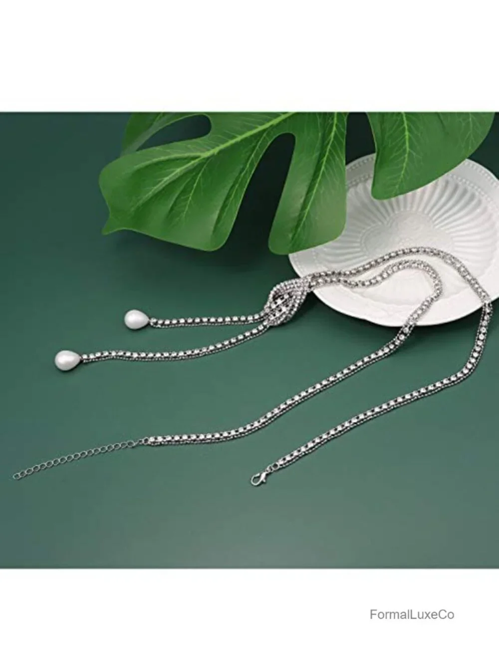 Trendy Crystal Long Necklace All-Match Sweater Chain